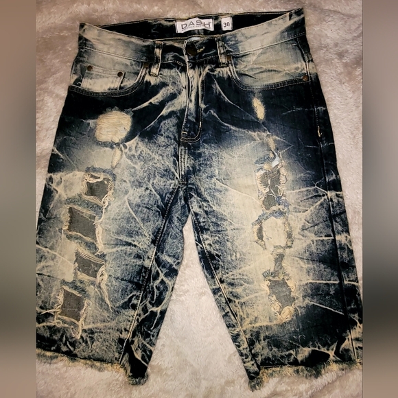 D.A.S.H American Designer Distressed Jean Shorts Sz 30 - Picture 1 of 8